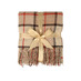 Плед акриловый в клетку Tartan, бежевый с логотипом