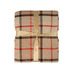 Плед акриловый в клетку Tartan, бежевый с логотипом