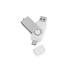 USB3.0/USB Type-C флешка на 16 Гб Квебек C, белый с логотипом