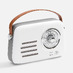 Bluetooth-колонка с радио Retronica, белая с логотипом