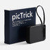 Внешний аккумулятор с пиксельным дисплеем picTrick 10000 мАч, черный с логотипом