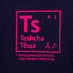 Футболка женская «Теща», темно-синяя с логотипом