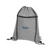 Рюкзак со шнурком Ross из переработанного ПЭТ, heather medium grey с логотипом