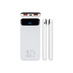 RIVACASE VA2540 (10 000mAh), QC/PD 20W внешний аккумулятор с дисплеем, белый 12/48 с логотипом