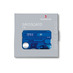 Швейцарская карточка VICTORINOX SwissCard Lite, 13 функций, полупрозрачная синяя с логотипом