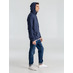 Толстовка с капюшоном унисекс Hoodie, синий меланж с логотипом