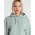 Толстовка с капюшоном унисекс Hoodie, серо-зеленая с логотипом