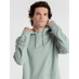Толстовка с капюшоном унисекс Hoodie, серо-зеленая с логотипом