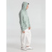 Толстовка с капюшоном унисекс Hoodie, серо-зеленая с логотипом