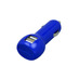 Автомобильная зарядка CC-01, 2 USB порта, синий цвет. с логотипом