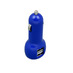 Автомобильная зарядка CC-01, 2 USB порта, синий цвет. с логотипом