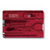 Швейцарская карточка VICTORINOX SwissCard Classic, 10 функций, полупрозрачная красная с логотипом
