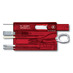 Швейцарская карточка VICTORINOX SwissCard Classic, 10 функций, полупрозрачная красная с логотипом