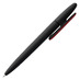 Ручка шариковая Prodir DS5 TRR-P Soft Touch, черная с красным с логотипом