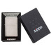 Зажигалка ZIPPO Armor™ c покрытием Brushed Chrome, латунь/сталь, серебристая, матовая, 38x13x57 мм с логотипом