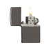 Зажигалка ZIPPO Classic с покрытием Black Ice, латунь/сталь, чёрная, глянцевая, 38x13x57 мм с логотипом