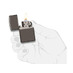 Зажигалка ZIPPO Classic с покрытием Black Ice, латунь/сталь, чёрная, глянцевая, 38x13x57 мм с логотипом
