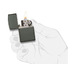 Зажигалка ZIPPO Classic с покрытием Green Matte, латунь/сталь, зелёная, матовая, 38x13x57 мм с логотипом