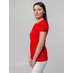 Футболка женская T-bolka Stretch Lady, красная с логотипом
