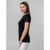 Футболка женская T-bolka Stretch Lady, черная с логотипом