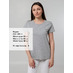 Футболка женская T-bolka Stretch Lady, серый меланж с логотипом