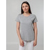 Футболка женская T-bolka Stretch Lady, серый меланж с логотипом