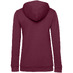 Толстовка с капюшоном женская Hoodie, бордовая с логотипом