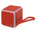 Портативная колонка Cube с подсветкой, красный с логотипом