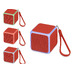 Портативная колонка Cube с подсветкой, красный с логотипом