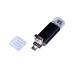 USB-флешка на 32 Гб c двумя дополнительными разъемами MicroUSB и TypeC, черный с логотипом