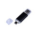 USB-флешка на 32 Гб c двумя дополнительными разъемами MicroUSB и TypeC, черный с логотипом