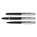 Перьевая ручка Parker 51 CORE BLACK CT, перо: F, цвет чернил: black, в подарочной упаковке. с логотипом