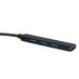 USB-хаб Link с коннектором 2-в-1 USB-C и USB-A, 2.0/3.0, черный с логотипом