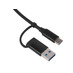USB-хаб Link с коннектором 2-в-1 USB-C и USB-A, 2.0/3.0, черный с логотипом