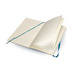 Записная книжка Moleskine Classic Soft (в линейку), Large (13х21см), бирюзовый с логотипом