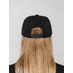 Бейсболка Snapback с прямым козырьком, черная с логотипом