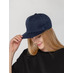 Бейсболка Snapback с прямым козырьком, темно-синяя с логотипом
