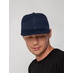 Бейсболка Snapback с прямым козырьком, темно-синяя с логотипом