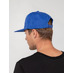 Бейсболка Snapback с прямым козырьком, ярко-синяя с логотипом