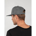 Бейсболка Snapback с прямым козырьком, серая с логотипом